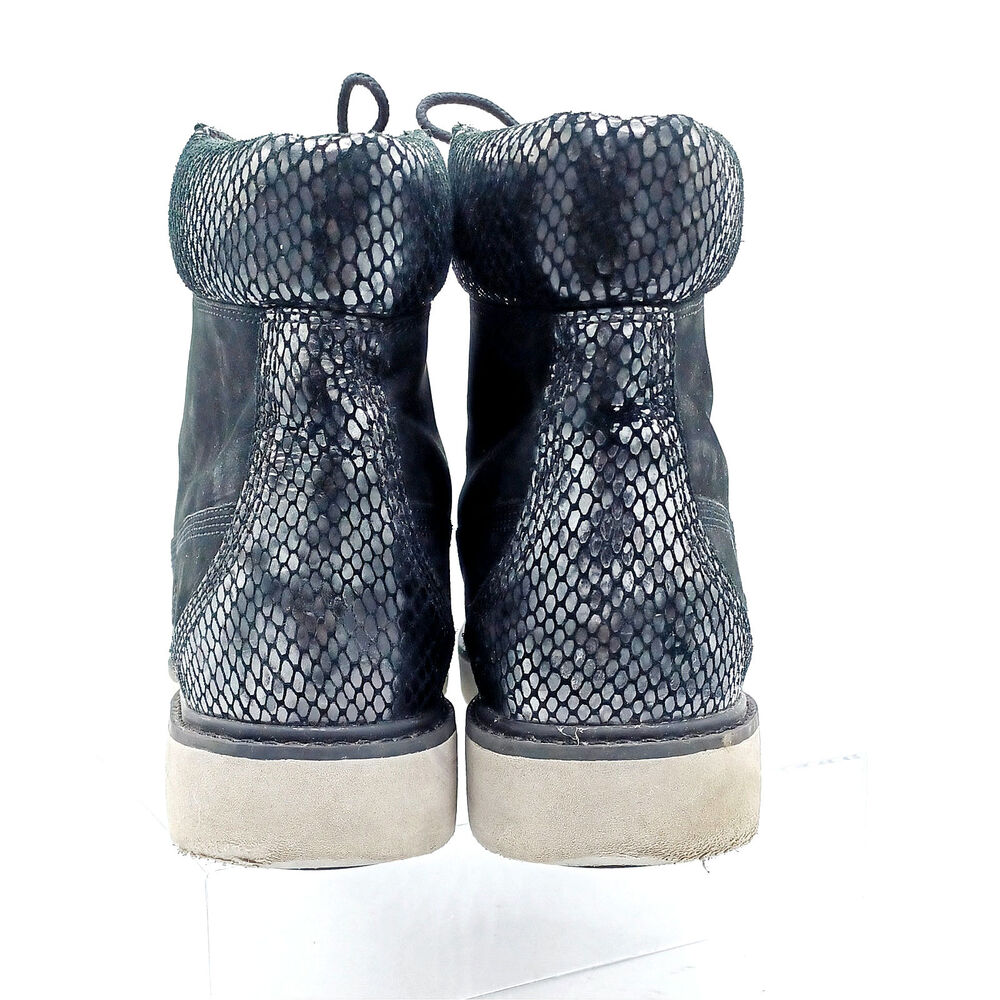 Timberland Sensorflex Charcoal Suede Waterproof Lace-Up Boots, Snakeskin Detail - Picture 6 of 16